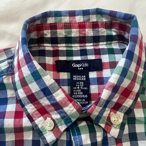 GAP Kids Multicolor Plaid Shirt - Picture 3 of 4